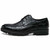 Black check block leather derby dress shoe 15