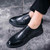 Black brogue leather derby dress shoe 06
