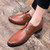 Brown two tone leather derby dress shoe 07