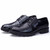 Black longwing brogue leather derby dress shoe 15