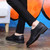 Black zip on vamp leather slip on dress shoe 11