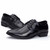 Black crocodile skin pattern derby dress shoe 18