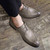 Grey two tone leather derby dress shoe 07