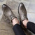 Grey two tone leather derby dress shoe 06