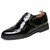 Black brogue patent leather oxford dress shoe 01