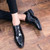 Black brogue patent leather oxford dress shoe 05