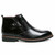Black buckle side zip slip on dress shoe 15