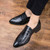 Black crocodile skin pattern slip on dress shoe 08