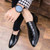 Black crocodile skin pattern slip on dress shoe 10