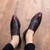 Red crocodile skin pattern slip on dress shoe 07