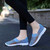 Blue knit check slip on shoe sneaker 03