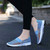 Blue knit check slip on shoe sneaker 04