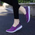 Purple knit check slip on shoe sneaker 04