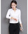 White V neck long sleeve shirt in plain color 03