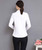 White V neck long sleeve shirt in plain color 07