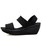 Black weave check slip on shoe wedge sandal 18