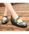 Rainbow weave low cut slip on shoe wedge sandal 02
