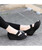 Black weave low cut slip on shoe wedge sandal 1874 06