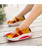 Yellow weave check slip on rocker bottom shoe sneaker 02