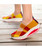 Yellow weave check slip on rocker bottom shoe sneaker 04