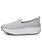 Grey flyknit texture slip on rocker bottom shoe sneaker 06