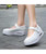 White low cut velcro slip on rocker bottom shoe sneaker 02