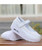 White low cut velcro slip on rocker bottom shoe sneaker 13