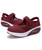Red cut out velcro slip on rocker bottom shoe sneaker 07