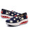 Navy star flag print slip on rocker bottom shoe sneaker 12