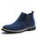 Blue slip on dress shoe boot in plain 01