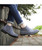 Grey slip on dress shoe boot in plain 03
