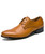 Brown leather derby brogue dress shoe 01