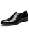 Black check pattern slip on dress shoe 01