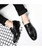 Black brogue metal buckle slip on dress shoe 13