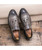 Grey retro brogue tassel slip on dress shoe 12