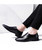 Black simply plain slip on dress shoe 06