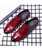 Red crocodile skin pattern derby dress shoe 11