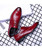 Red crocodile skin pattern derby dress shoe 13