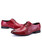 Red crocodile skin pattern derby dress shoe 15