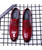 Red crocodile skin pattern derby dress shoe 14