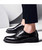 Black oxford brogue dress shoe in plain 03