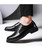 Black derby dress shoe in plain 08