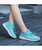 Green blue flyknit dot pattern sock like fit shoe sneaker 05