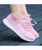 Pink flyknit dot pattern sock like fit shoe sneaker 04