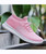 Pink flyknit dot pattern sock like fit shoe sneaker 07