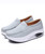 Grey hollow slip on rocker bottom shoe sneaker 08