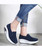 Navy hollow slip on rocker bottom shoe sneaker 03