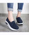 Navy hollow slip on rocker bottom shoe sneaker 04