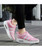 Pink grey stripe flyknit rocker bottom shoe sneaker 02