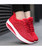 Red block stripe flyknit winter rocker bottom shoe sneaker 05